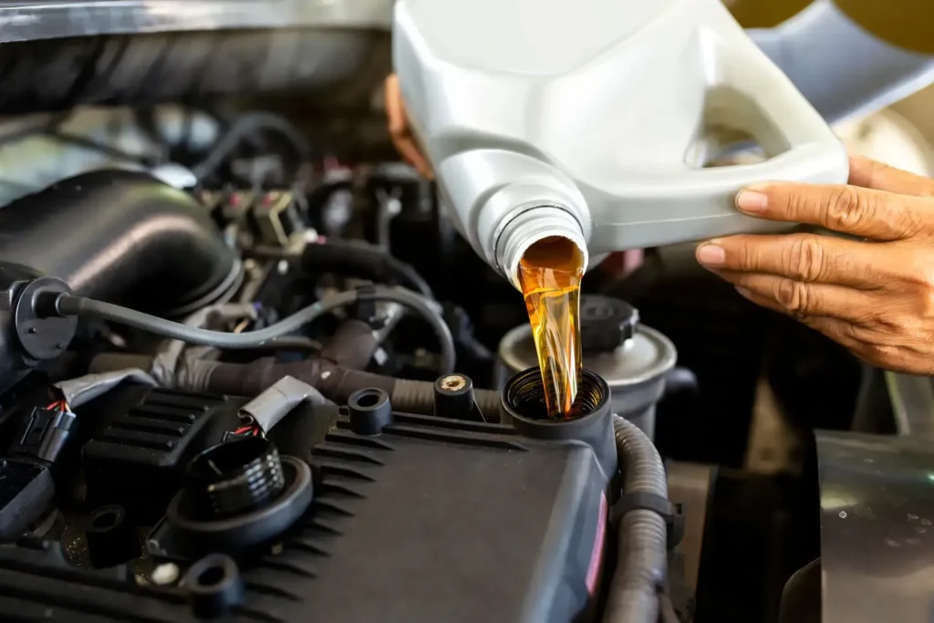 diesel truck oil change adding oil
